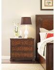 Charleston - Three-Drawer Wood Nightstand - Dark Brown