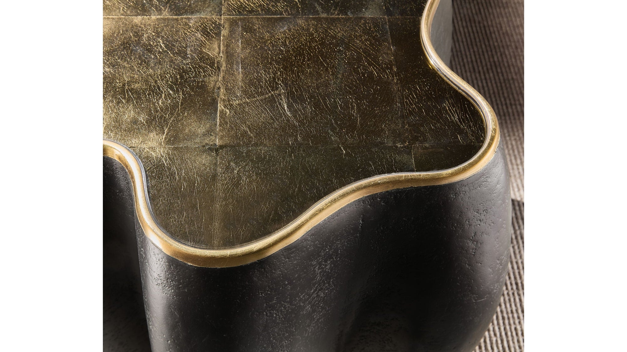Melange - Even And Flow Round End Table - Black