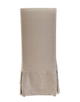Linen Floor Length Slip Covered Parsons Chair Set of 2 - Beige