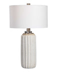 Azariah - Crackle Table Lamp - White