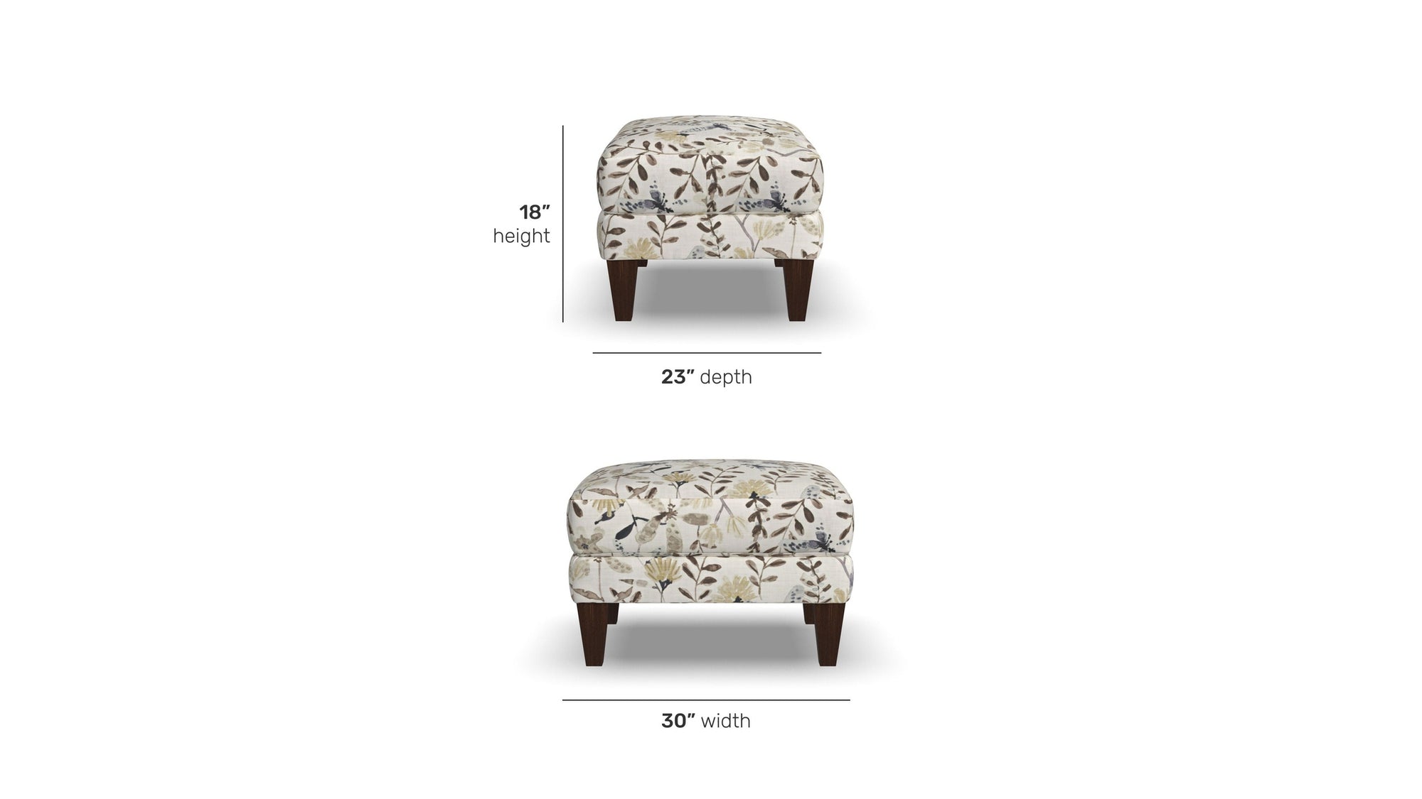 Skylar - Fabric Stationary Ottoman