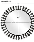 Aziel - Round Mirror - Black