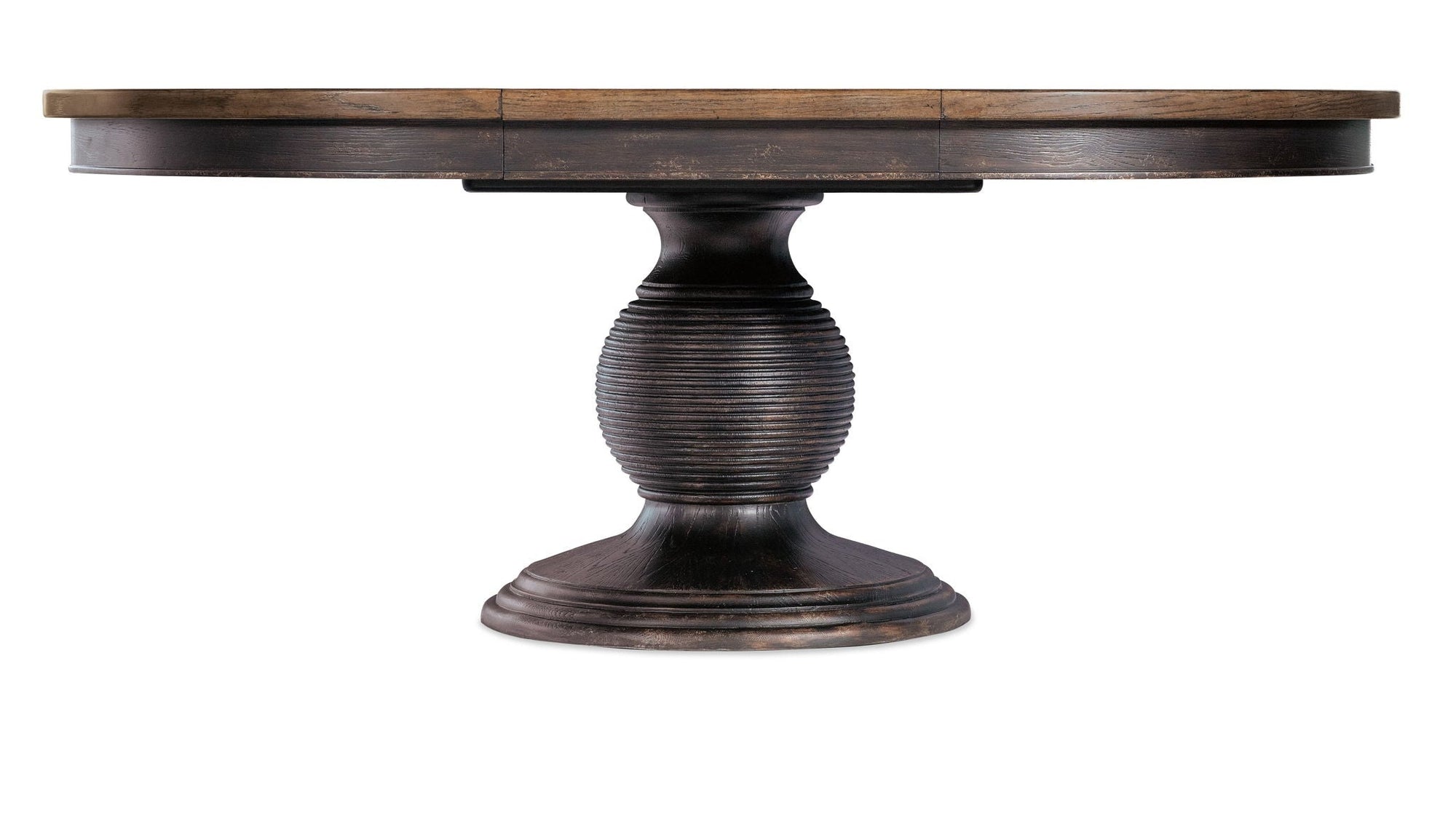 Americana - Round Pedestal Dining Table With One 22" Leaf