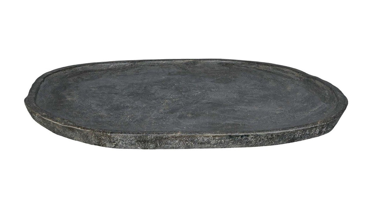 Stoneveil - Indoor-Outdoor Stone Tray - Gray