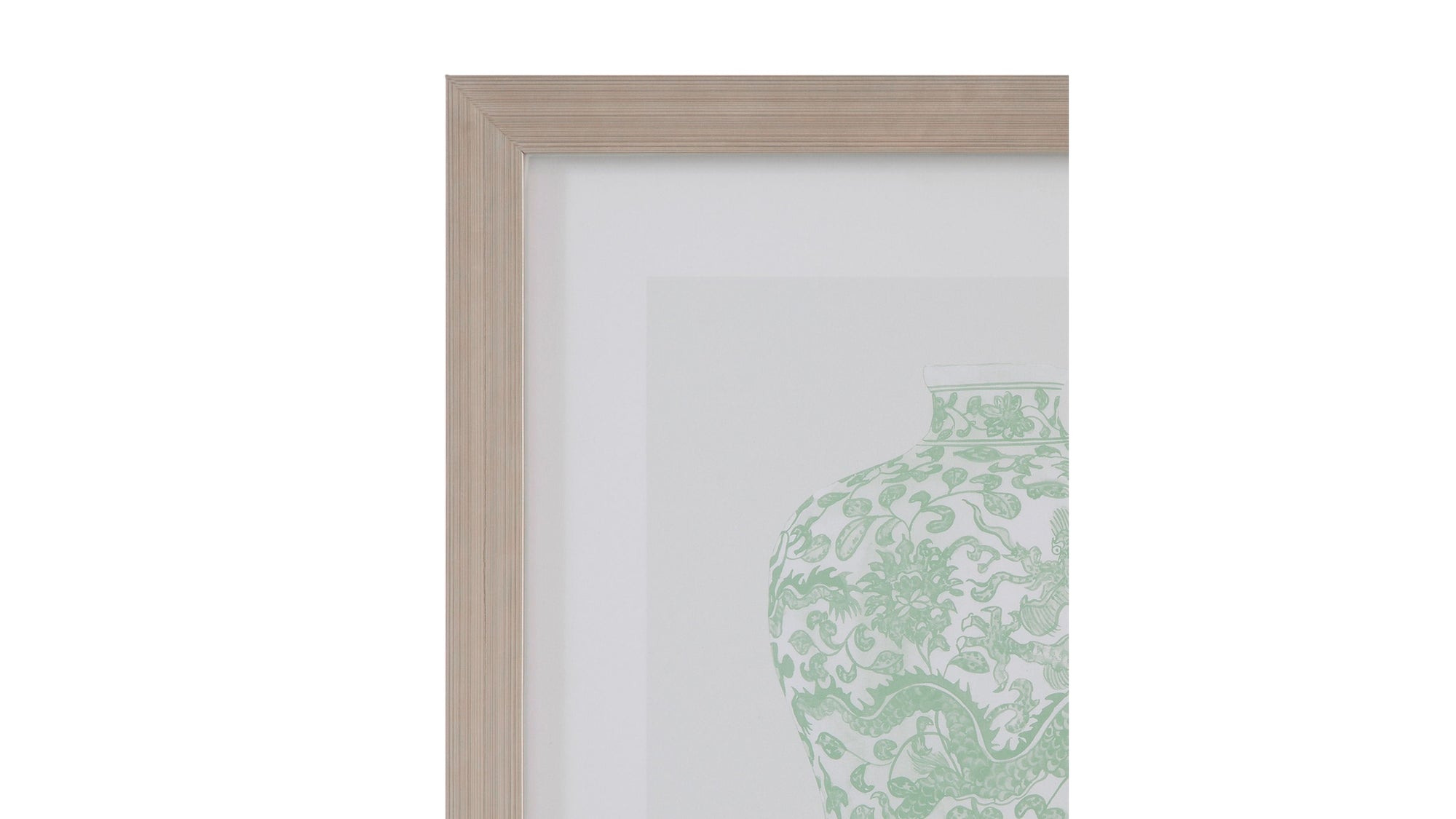 Mint Vases III Framed Print - Green / Beige