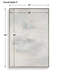 One And Only - Hand Painted Abstract Art - Blue / Brown / Gray / White