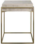 Inda - Modern Accent Table - Beige & Gold