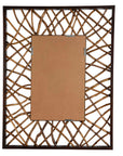 Teak Maze - Rectangle Mirror