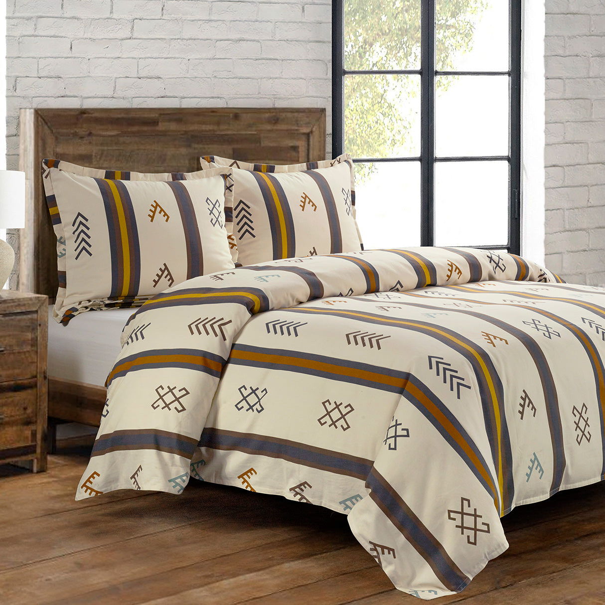 Toluca Canvas - Full Comforter Set (Set of 3) - Multi Color
