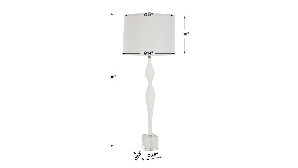Helena - Slender Table Lamp - White