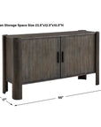 Drury - 2 Door Cabinet - Dark Gray