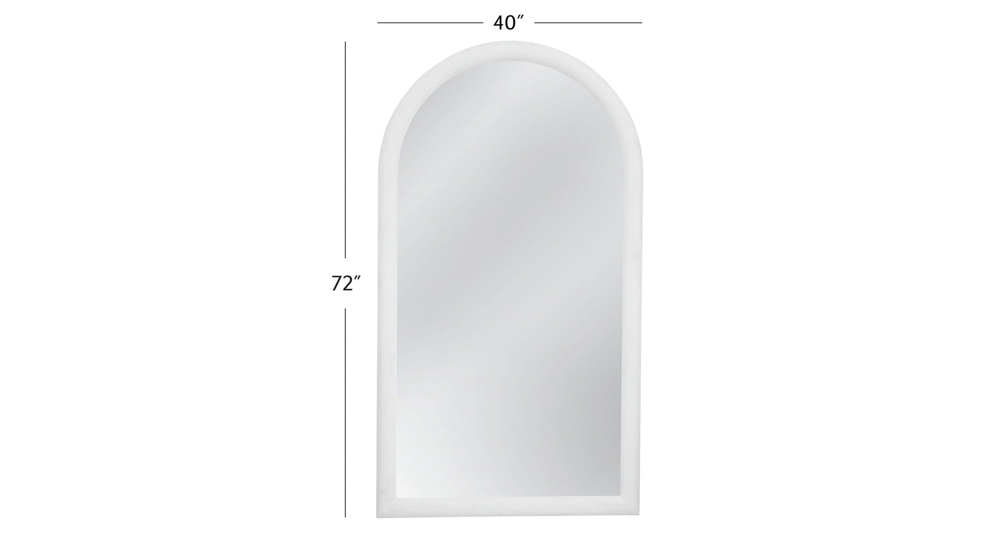 Vega - Floor Mirror - Matte White