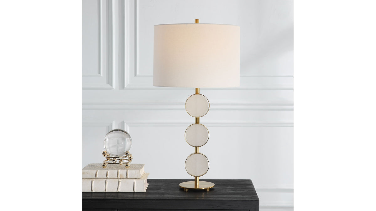 Three Rings - Contemporary Table Lamp - Beige
