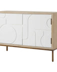 Weimar - 2 Door Cabinet - White / Woodtone