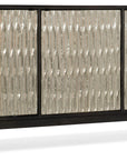 Commerce And Market - Shimmer 3-Door Credenza - Dark Gray / Pearl Silver