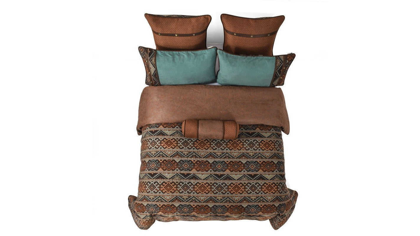 Rio Grande - Full Duvet Cover Set Set of 7 - Brown