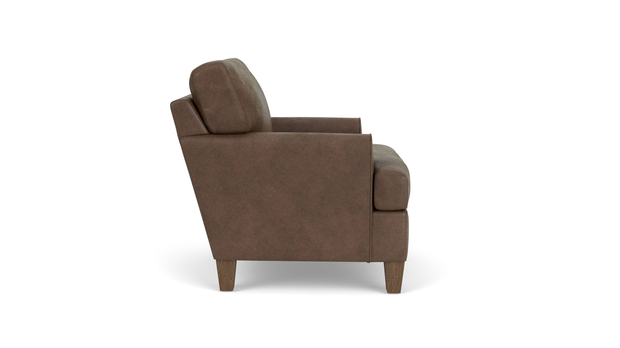 Moxy - Fabric Chair, T-Shaped Seat Cushion, Rounded Mailbox Arms