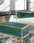 Karis - Boxes (Set of 2) - Emerald Green
