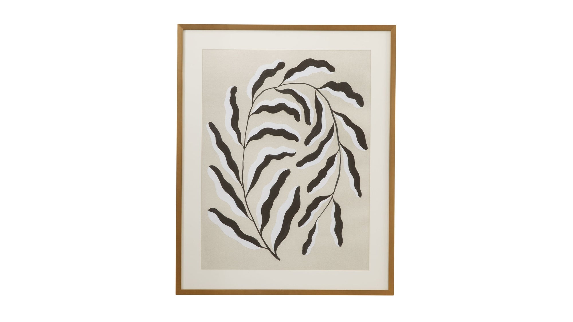 Emerging Weeds I Framed Print - Gray