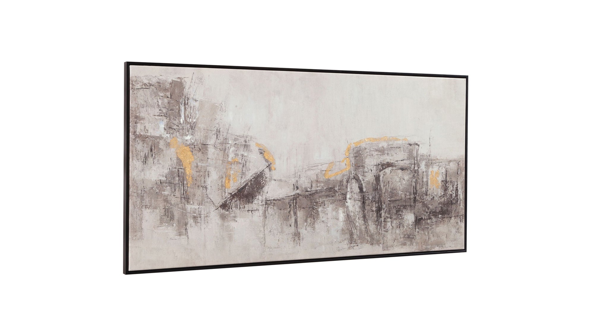 About Town Framed Canvas - Gray