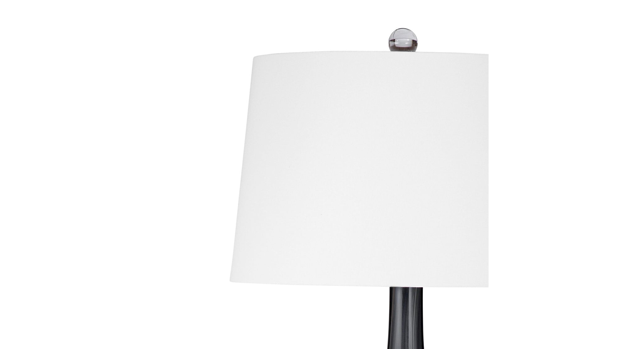 Glass Table Lamp - Black