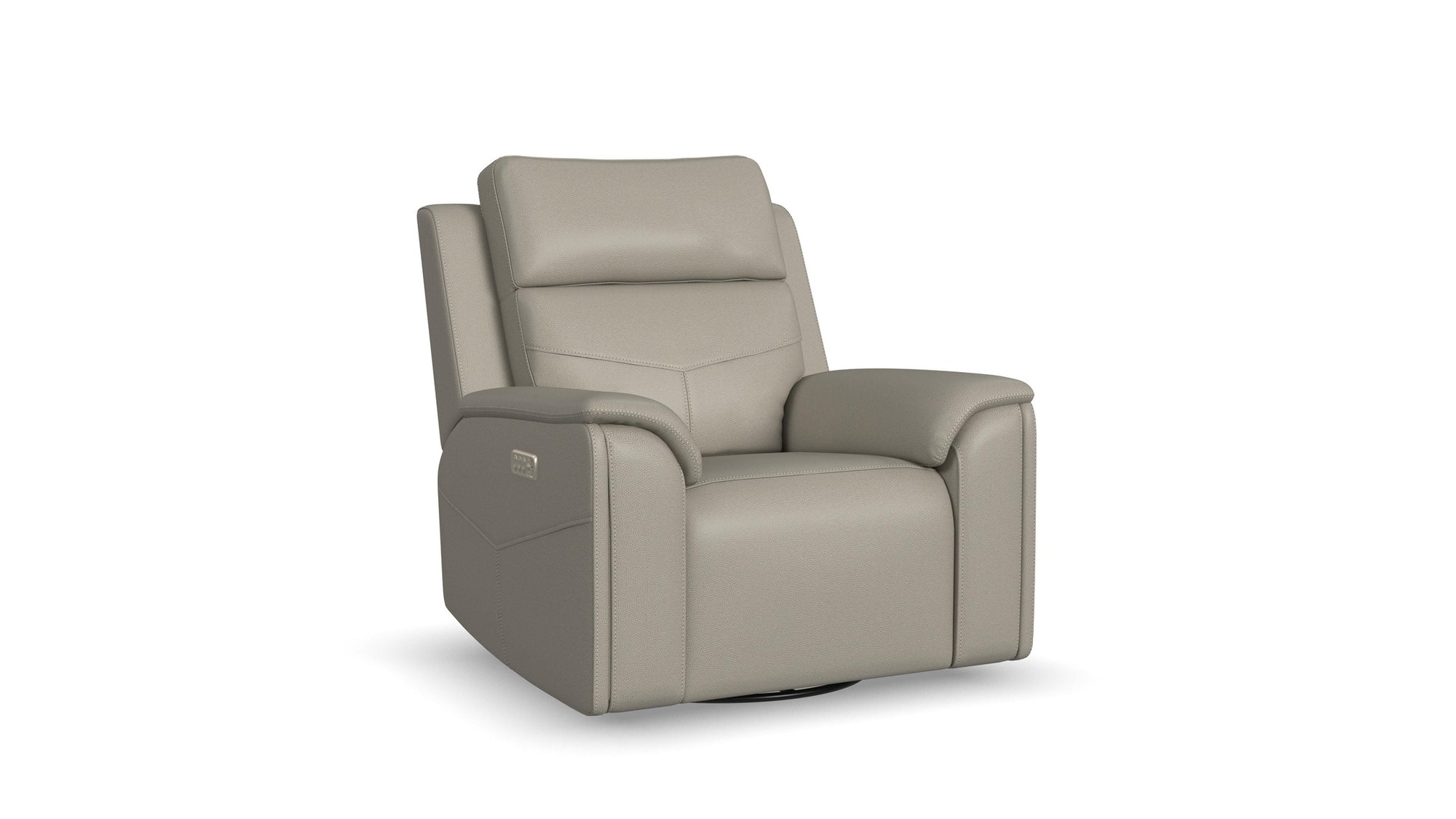 Vernon - Power Swivel Gliding Recliner With Power Headrest, Lumbar, Heat & Massage