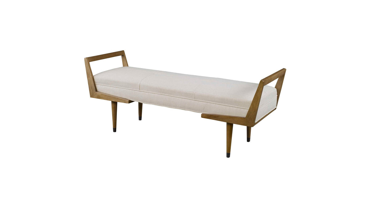 Waylon - Modern Bench - Ivory