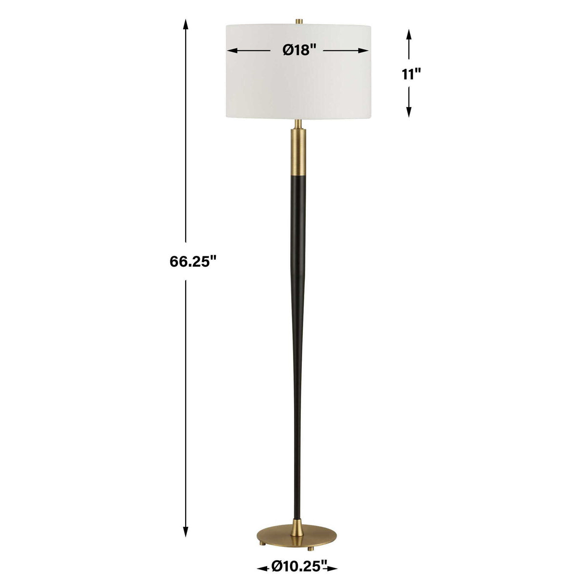 Stowe - Floor Lamp - Satin Black