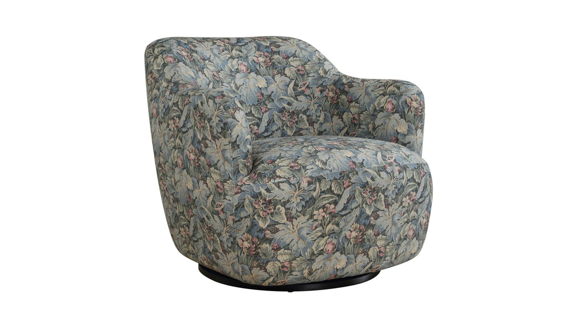 Ansel - Tapestry Swivel Chair - Green