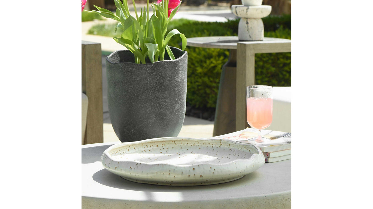 Stardust Ripple - Indoor-Outdoor Bowl - White
