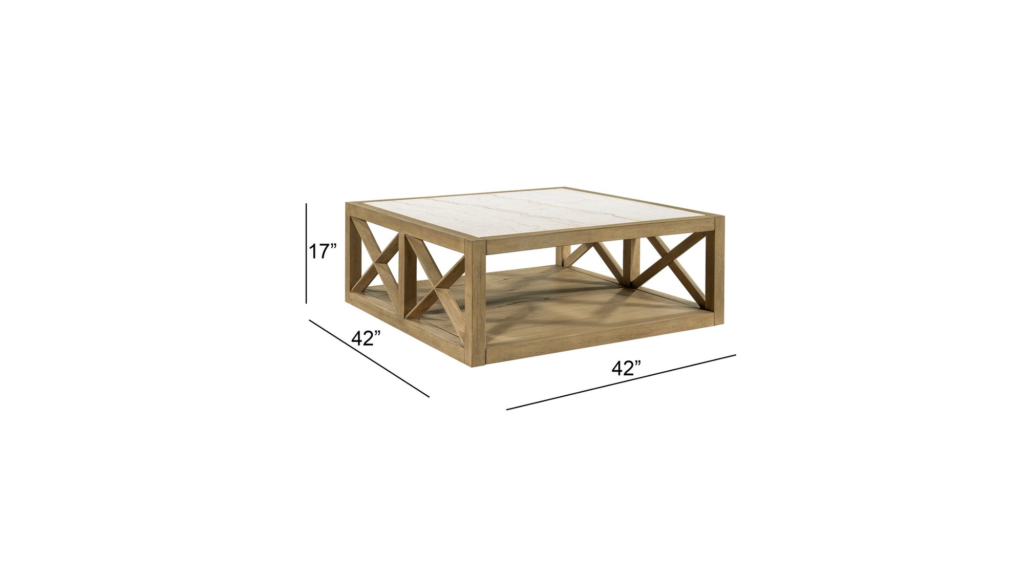 Holden - Square Coffee Table - Rustic Blonde