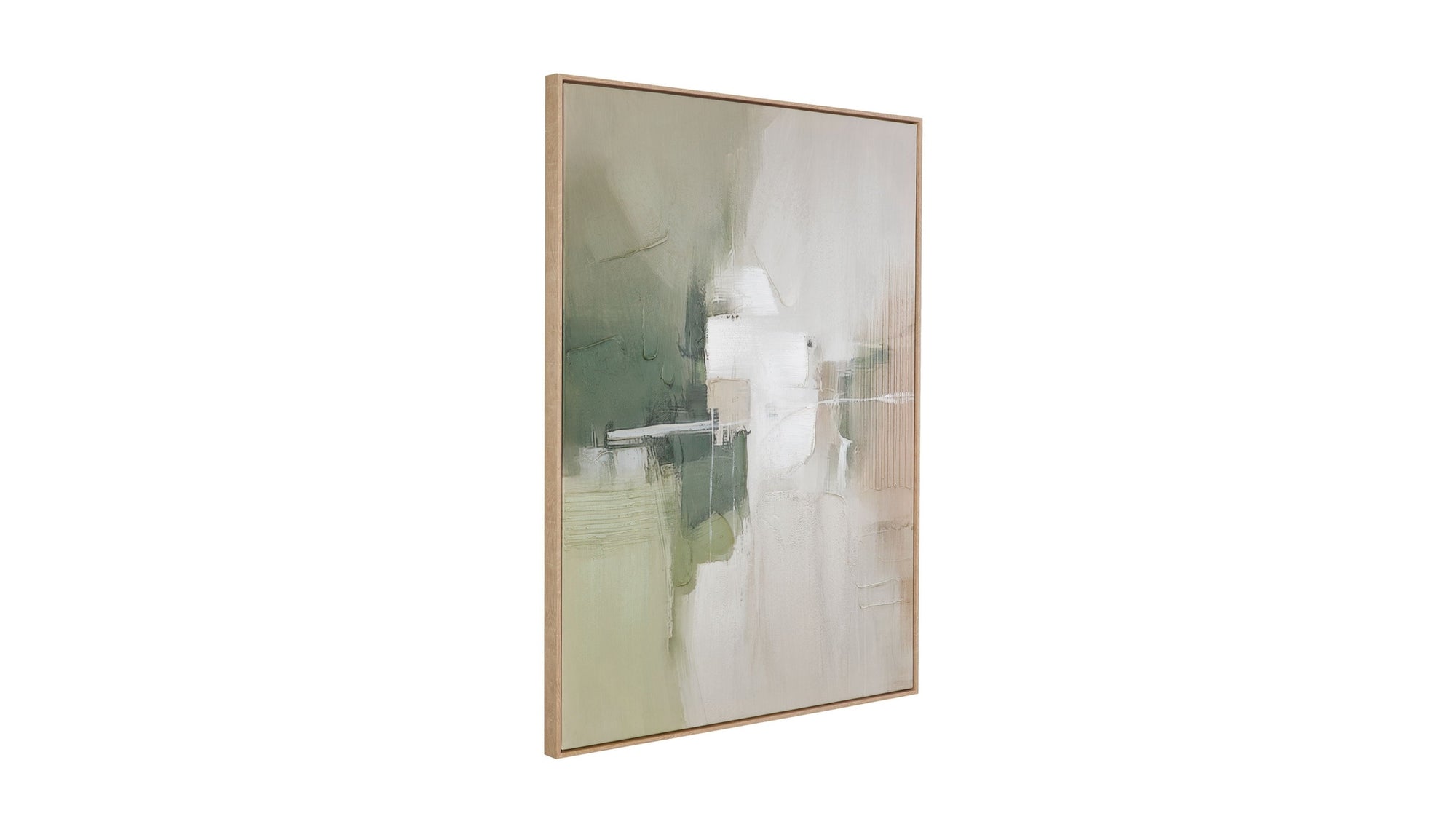 Verdant Horizon II Framed Canvas - Green
