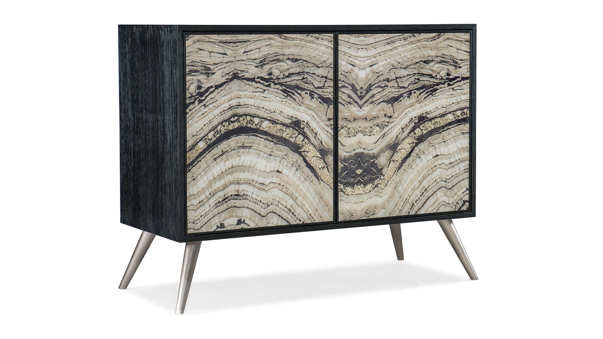 Melange - Rockee 2-Door Chest - Black