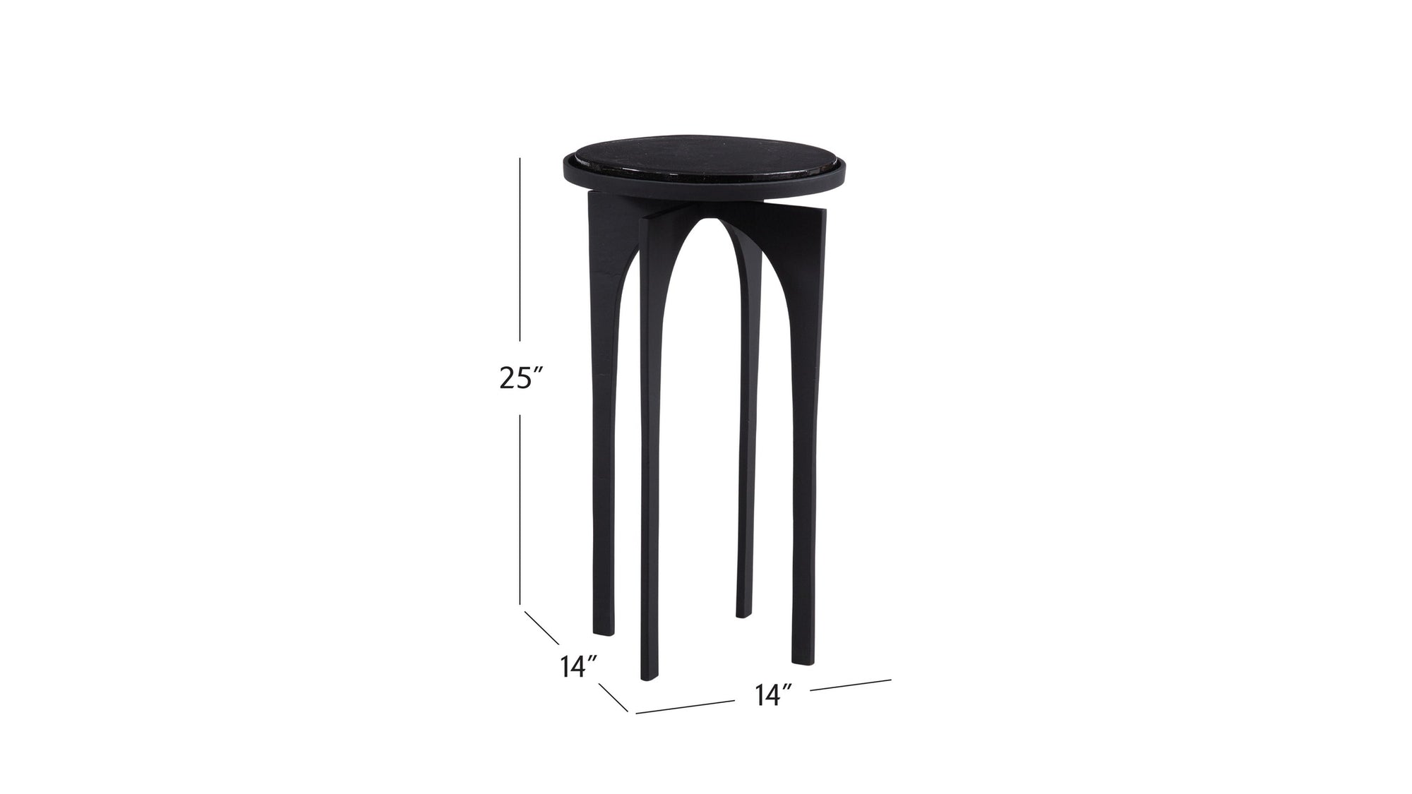 Moore - Accent Table - Matte Black