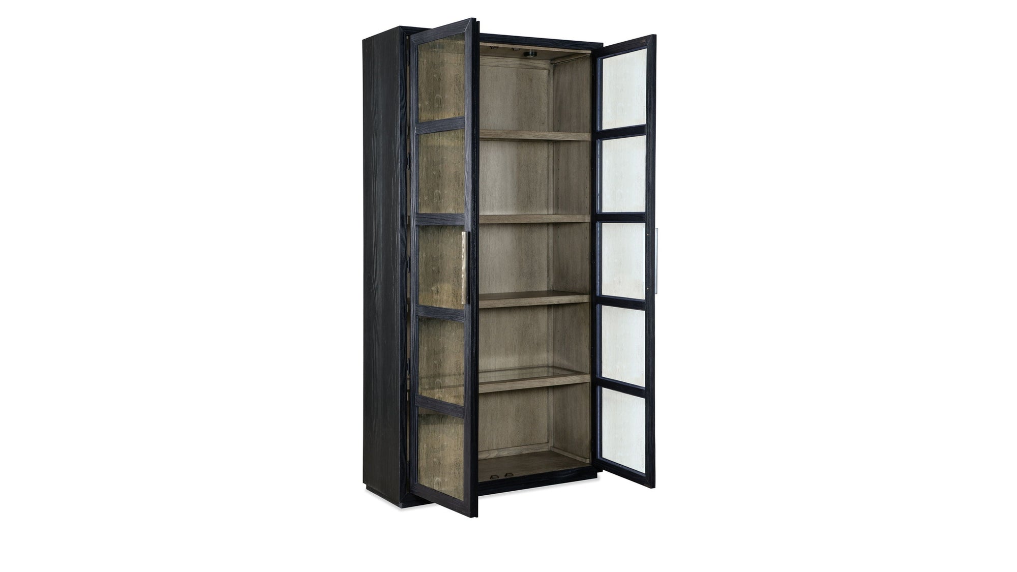 Linville Falls - Shou Sugi Ban Curio Cabinet - Black