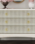 Kiara - Bronze Mirror Glam Hall Chest - White