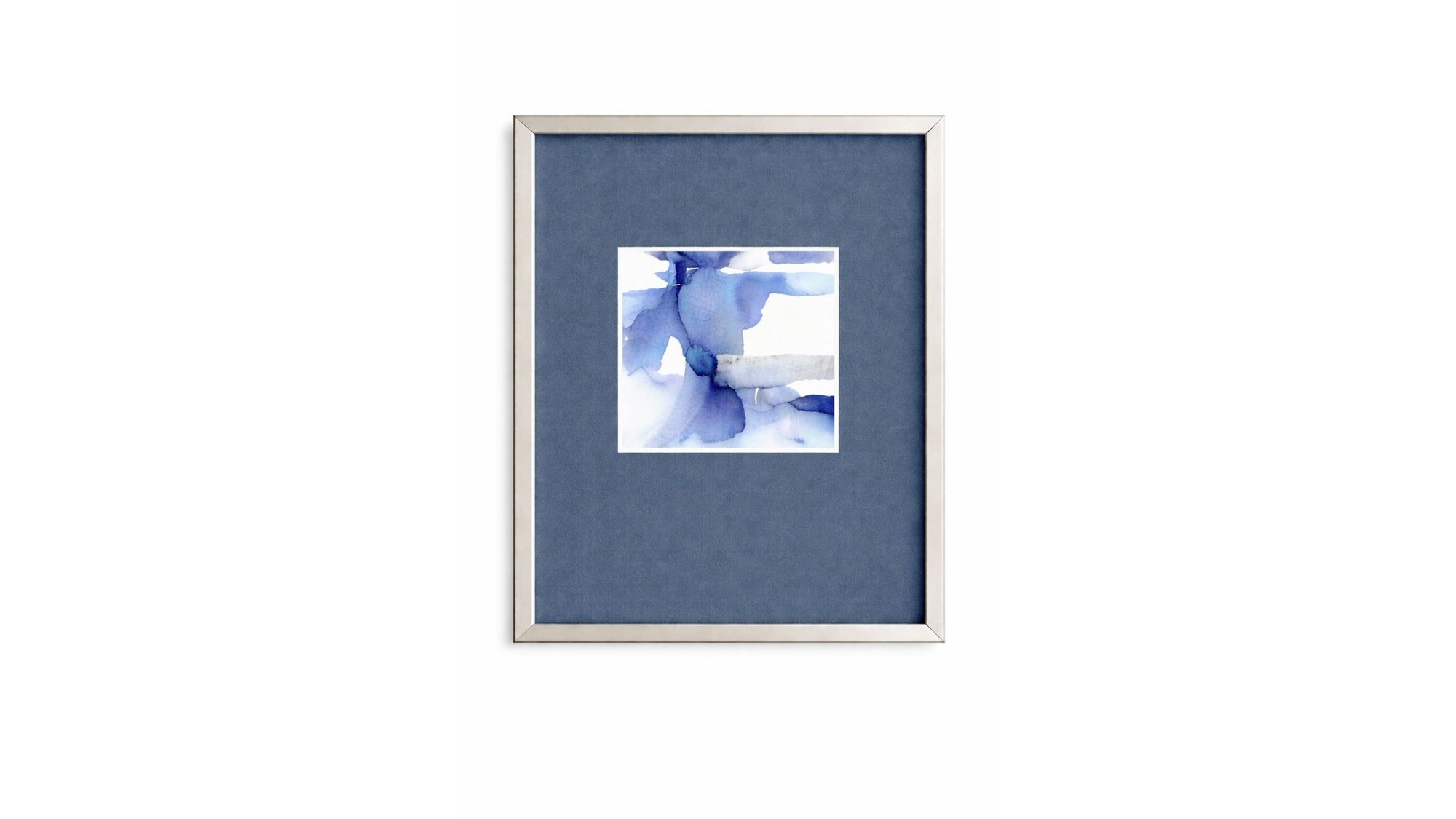 Bleu Beat III Framed Print - Blue