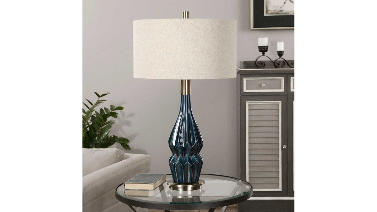 Prussian - Ceramic Lamp - Blue