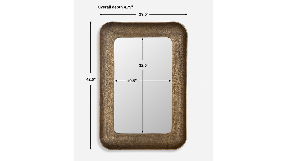 Alvaro - Antique Brass Mirror