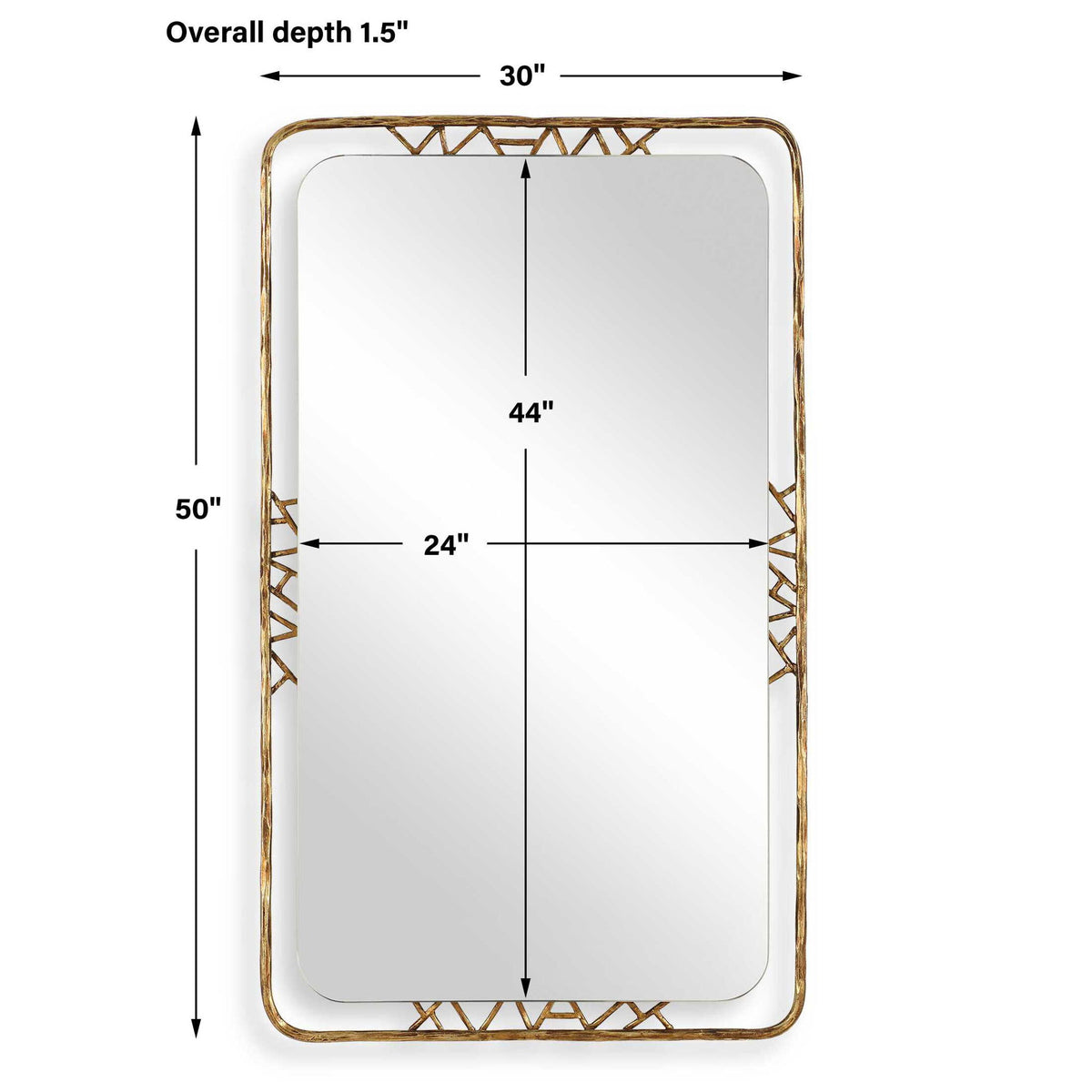 Tahoma - Mirror - Antiqued Gold