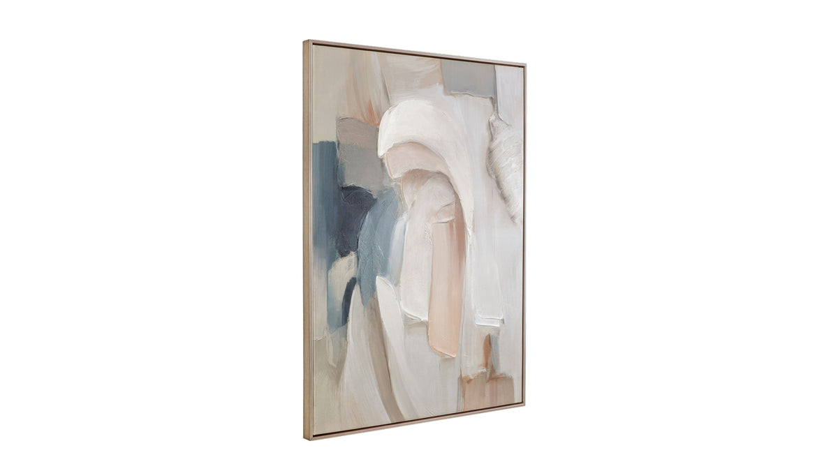 Soft Contours I Framed Canvas - Green