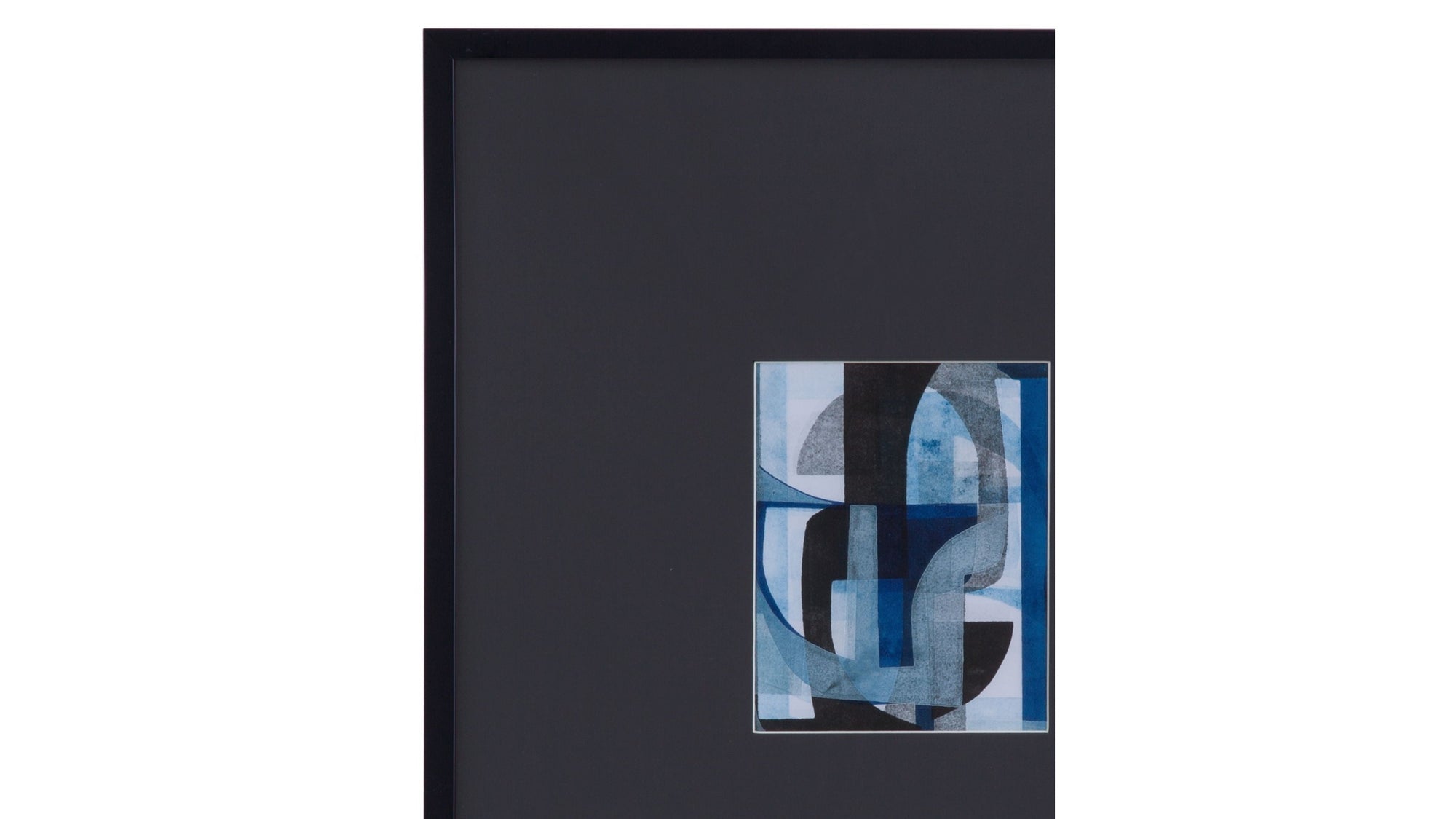 Leo Framed Print Set of 2 - Black / Blue