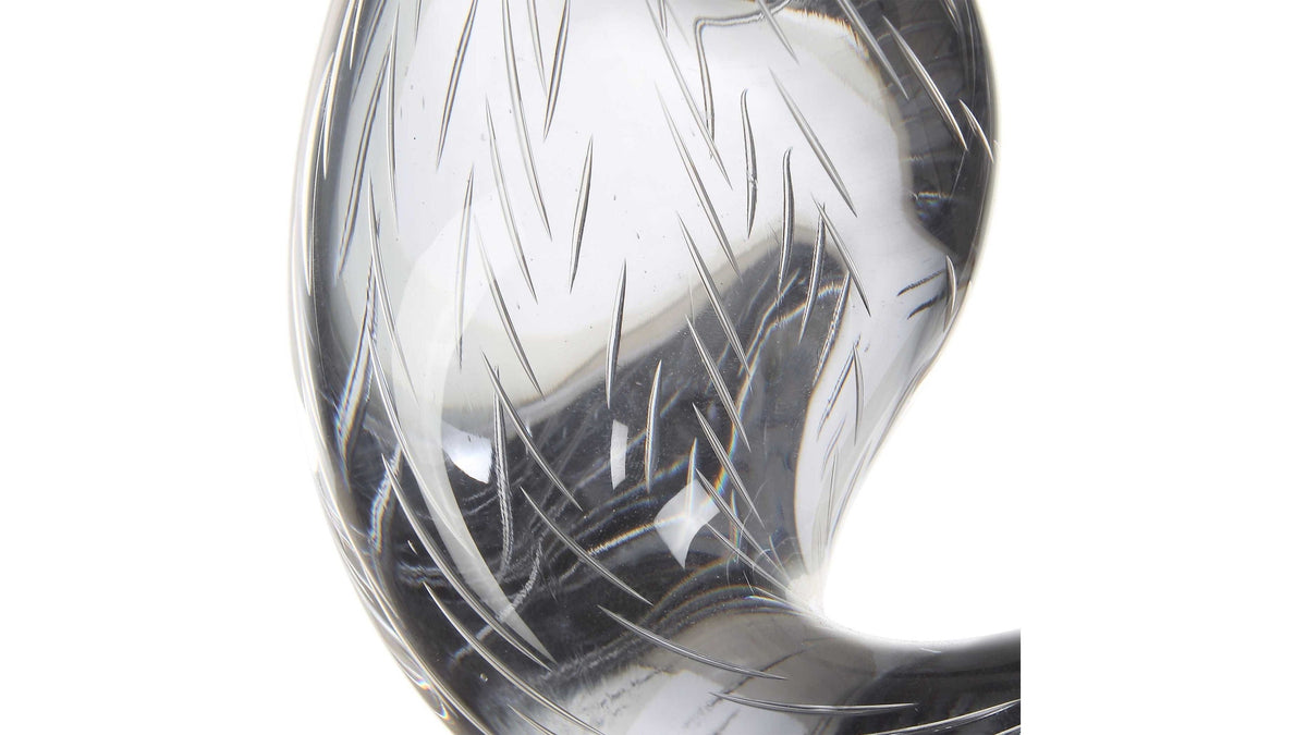 Luminous Twist - Glass Sculpture - Black / White