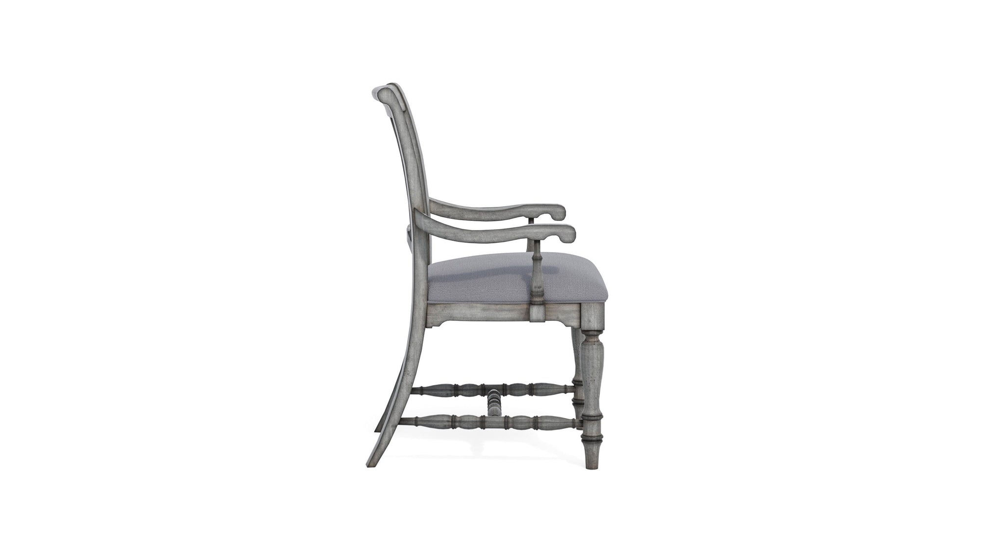 Plymouth - Upholstered Arm Dining Chair Set of 2 - Gray