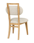 Ryder - Dining Chair - Chestnut Elm / Ant Brass / Tauple Boucle