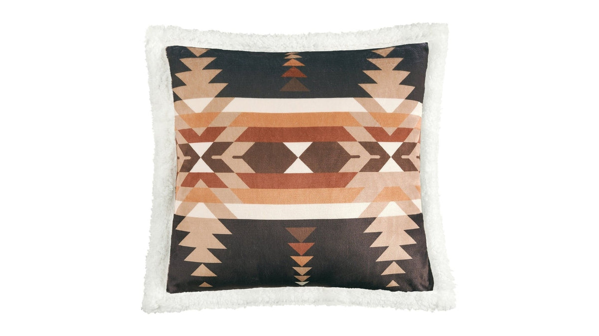 Campfire - Yosemite Campfire Sherpa Pillow 6 Per Carton - Black