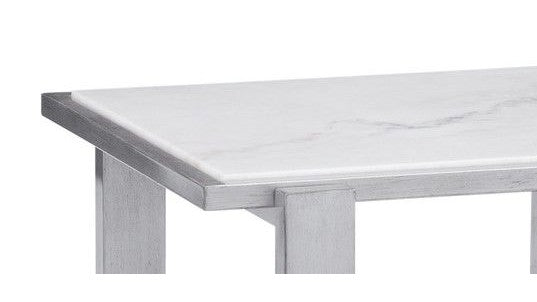 Hessle - Rectangle End Table - Silver
