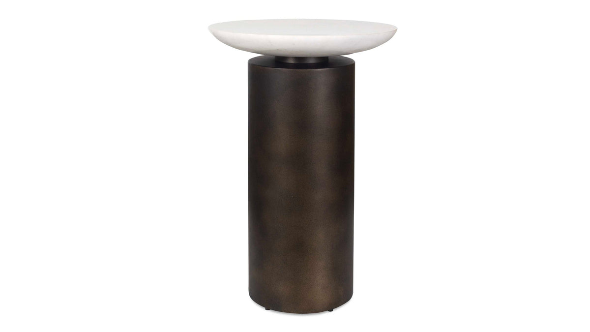 Olso - Outdoor Accent Table - Bronze / White