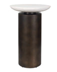 Olso - Outdoor Accent Table - Bronze / White