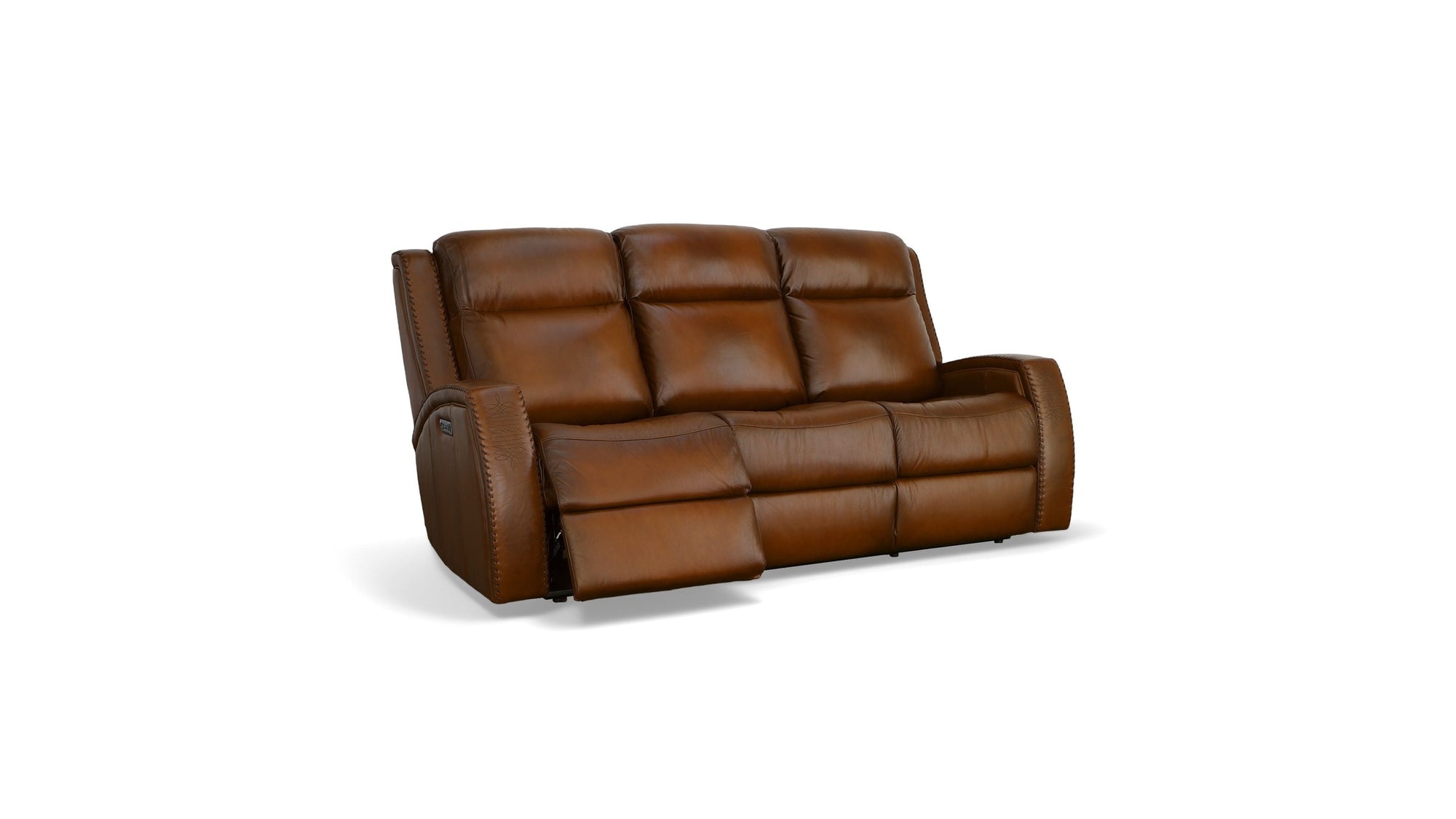 Mustang - Power Sofa With Power Headrest - Rust